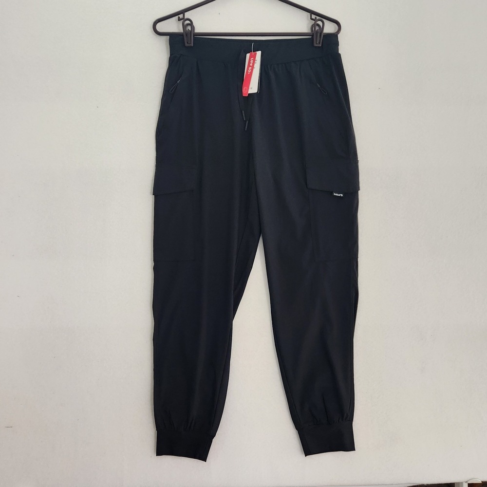 Baleaf Hiking Pants Quick Dry UPF 50 Cargo Pants Black Women's Size Medium NWT